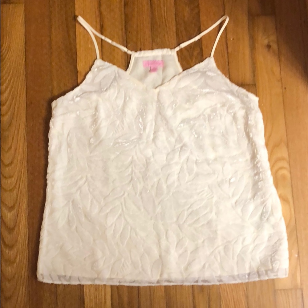 Lilly Pulitzer Dusk racer back velvet top -size M